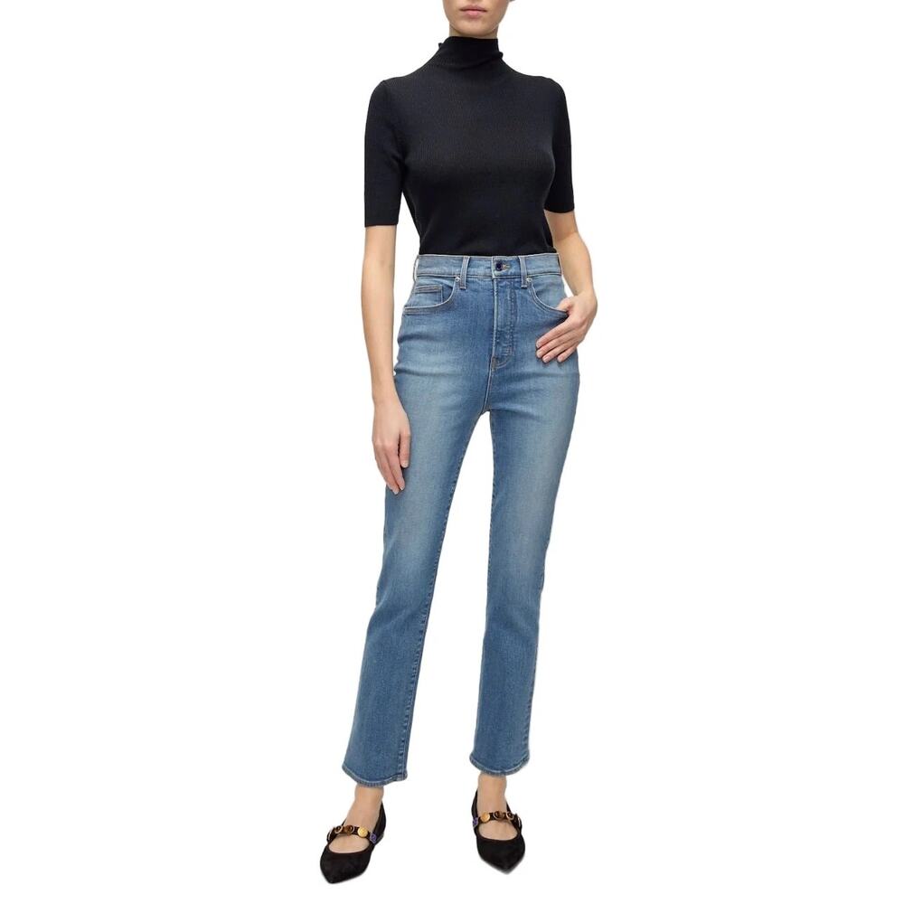 Veronica Beard Beverly Loafer Skinny Flare Jeans